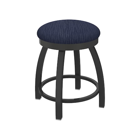Holland Bar Stool Co 18" Swivel Vanity Stool, Pewter Finish, Graph Anchor Seat 80218PW014
